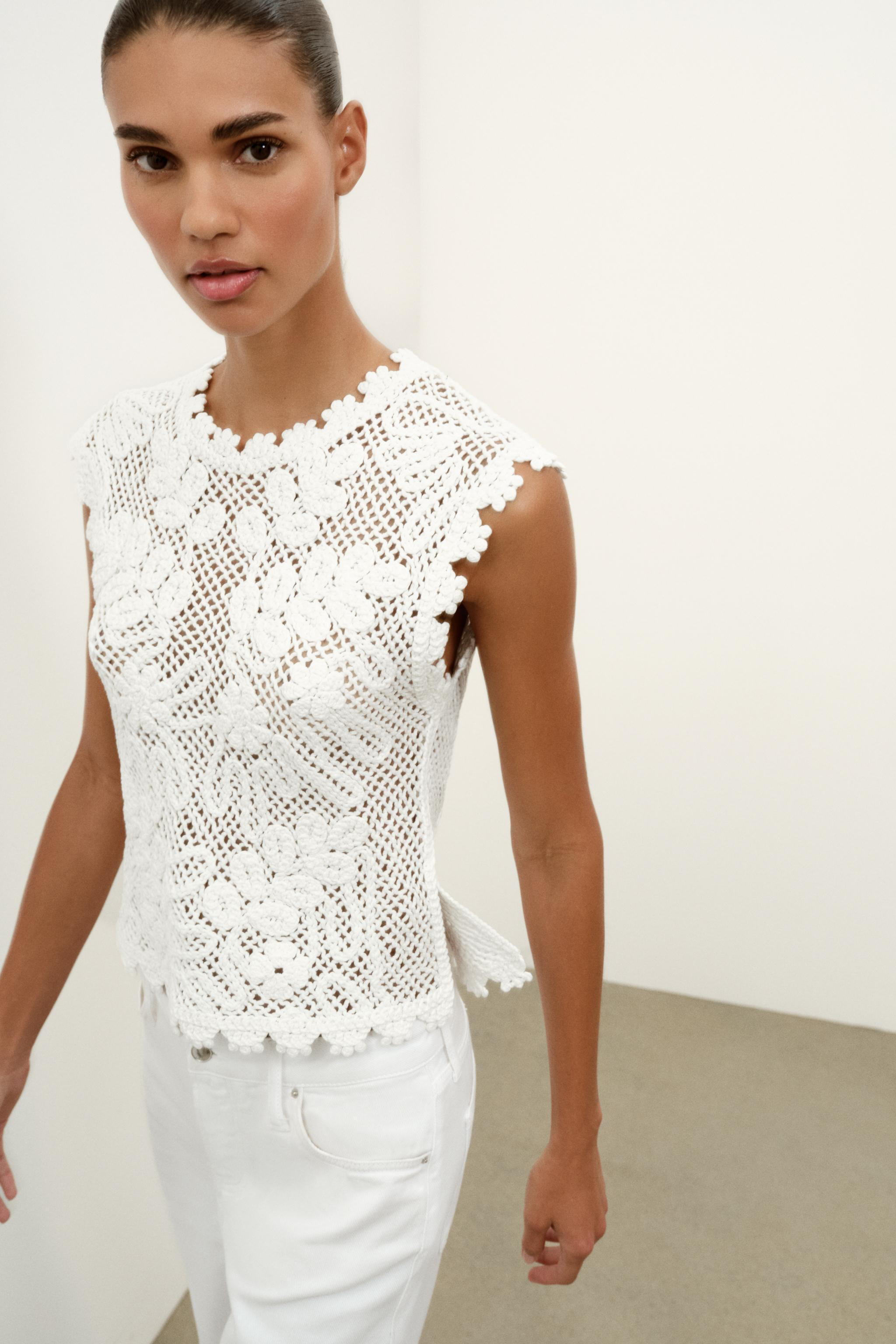 CROCHET SLEEVELESS TOP | Zara US