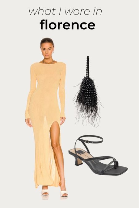 FLORENCE OOTD ~ yellow auteur knit maxi dress, dolce vita black heels and cult Gaia bag #ltktravel #europe #florence

#LTKsalealert #LTKtravel #LTKstyletip