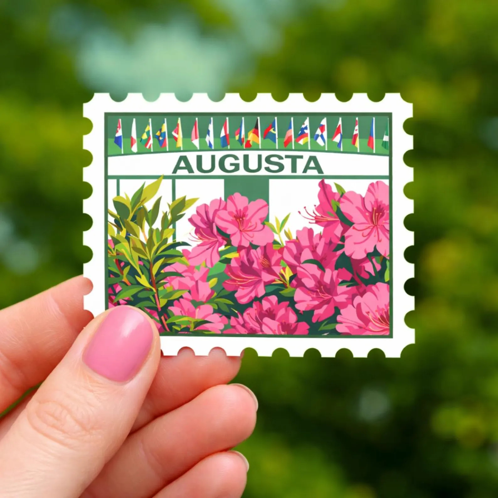 Golf Sticker, Augusta Scoreboard Azaleas Vinyl – Golf Masters Illustration Gift | Etsy (US)