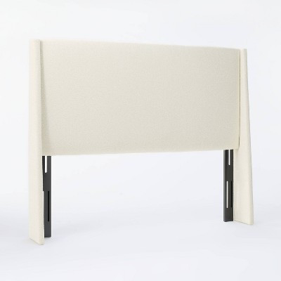 Encino Queen Size Upholstered Wingback Headboard in Mottled Boucle Snow - Threshold™ designed with Studio McGee | Target