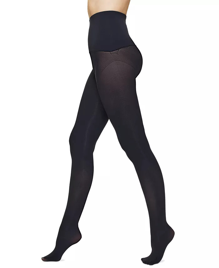 Women's Yoga Waistband Ribbed-Front Tights | Macy's