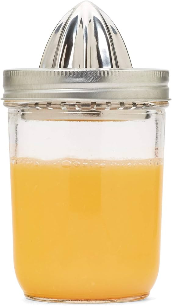 Jarware Citrus Juicer Lid For Wide Mouth Mason Jars, Stainless Steel Juicer | Amazon (US)