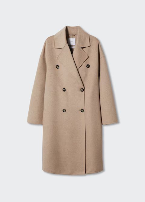 Long coat with lapels -  Women | Mango USA | MANGO (US)