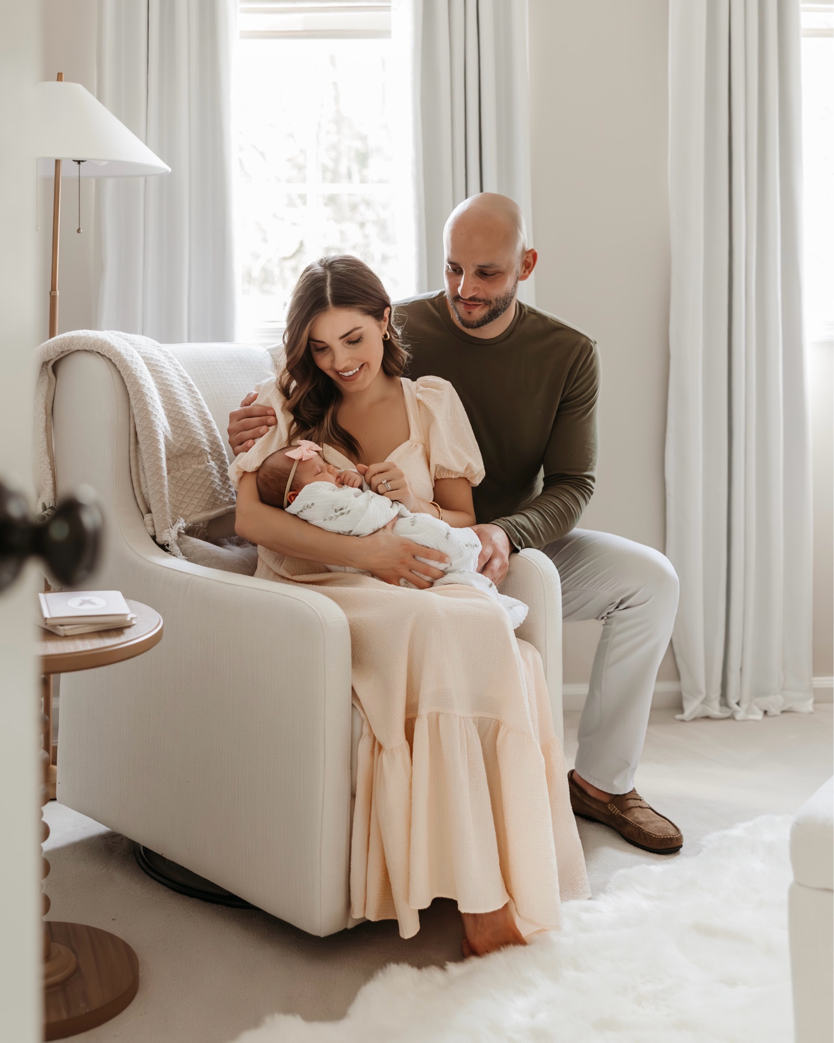 Postpartum and maternity friendly dress, Family photos, neutral nursery decor

#LTKBaby #LTKHome #LTKBump