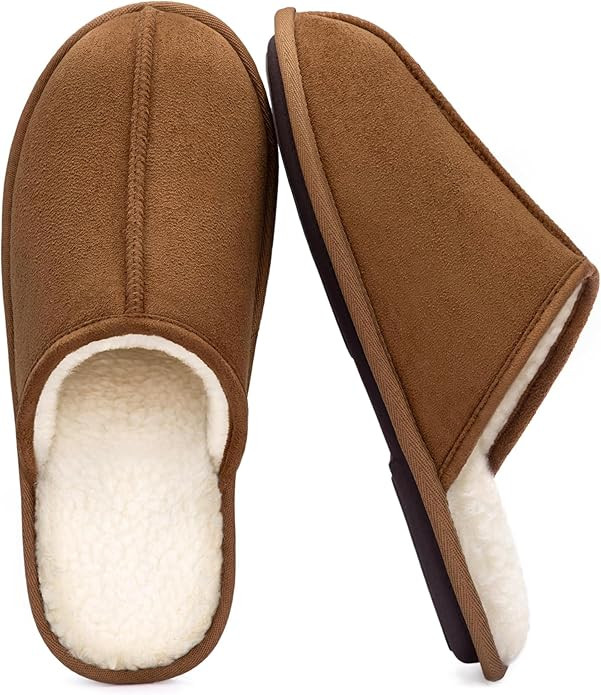RockDove Men's Drift Micro-Suede Scuff Slipper with Soft Sherpa Fleece Lining Memory Foam Insole ... | Amazon (US)