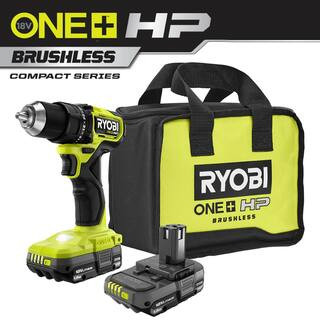 RYOBI ONE+ HP 18V Brushless Cordless Compact 1/2 in. Drill/Driver Kit with (2) 1.5 Ah Batteries, ... | The Home Depot