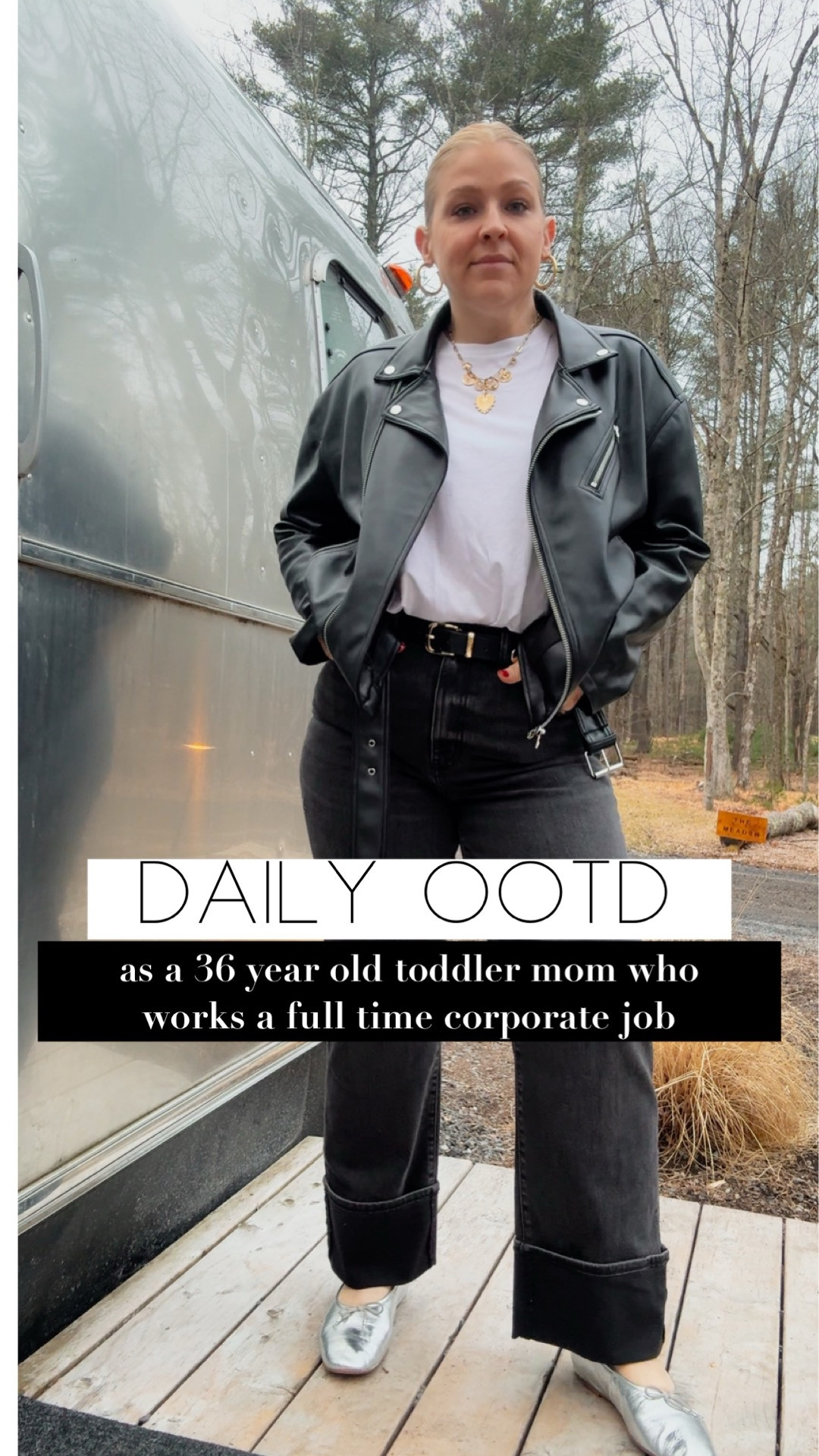 Day 4 of 30 days of outfits!

We spent the night in the Catskills, and had a fun day planned today. Found my favorite cuffed denim in black.

Denim: Daze
 tshirt: old navy
Jacket: Topshop
Ballets: Sam Edelman
Hoops: Madewell
Charm Necklace: TJ Maxx

#catskinner #upstateny #dailyoutfits #toddlermom #toddlermomstyle #midsizefashion #midsizegirl #creatorsearchinsights 4d

#LTKFindsUnder50 #LTKFindsUnder100 #LTKMidsize