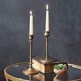 The CTW Home Collection - Set of Two Brass Taper Candle Holders | Amazon (US)