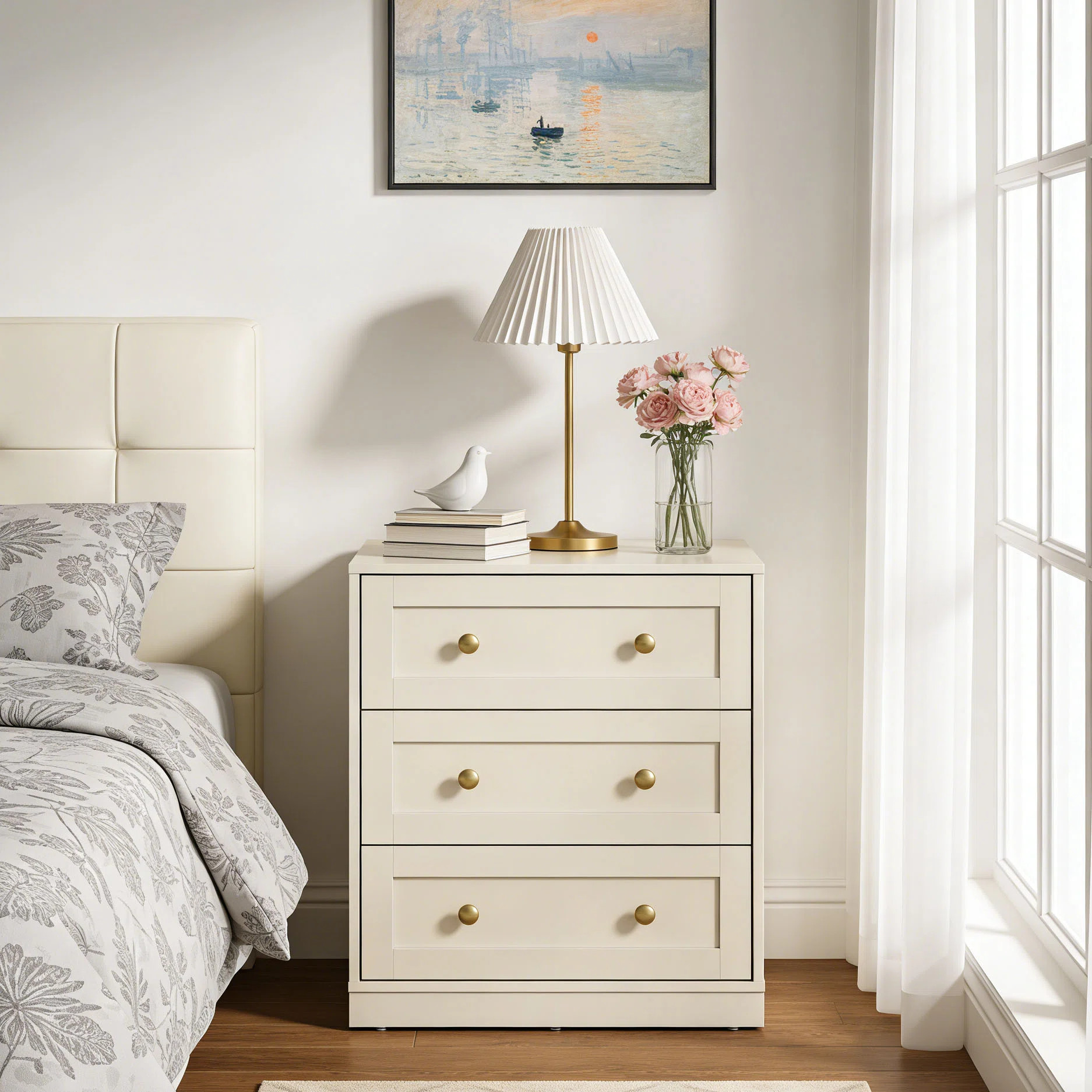 Yokota Wood 3 Drawer Dresser | Wayfair North America