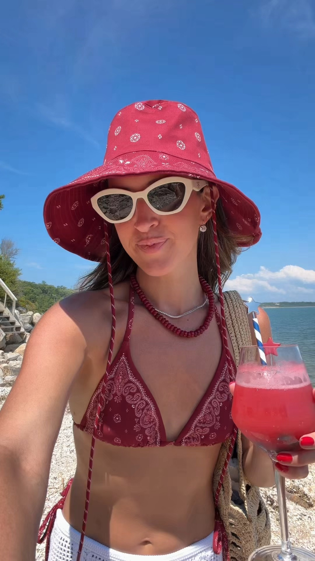 Size small bikini 
Xsmall shorts 
Xsmall red dress 

4th of July 
Vacation 
Bikini

#LTKgrwm #LTKootd #LTKSwim