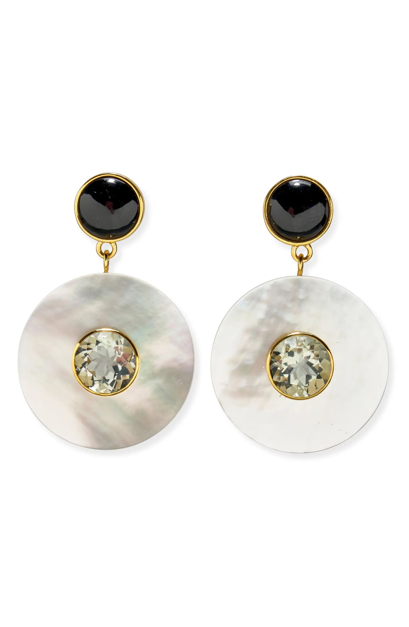 Lizzie Fortunato Taj Mother-of-Pearl Disc Drop Earrings | Nordstrom | Nordstrom