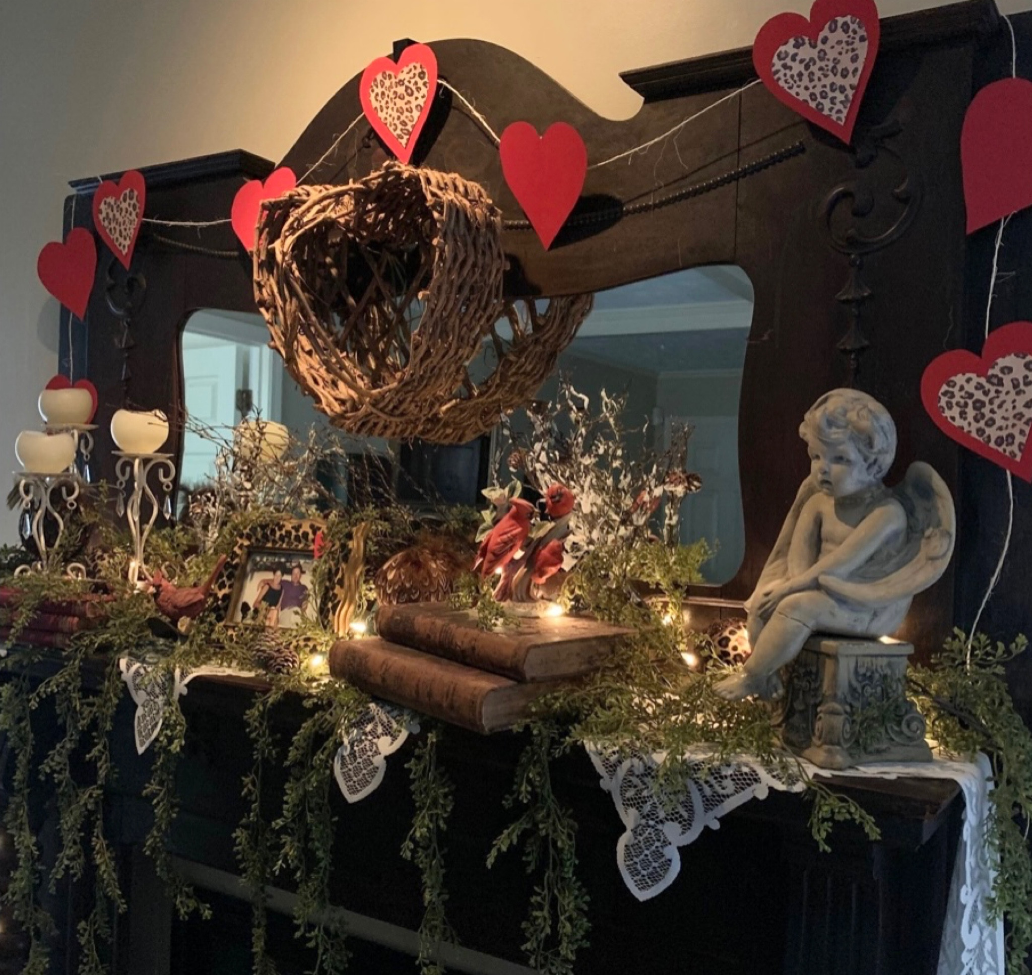 Create a beautifully romantic Valentine’s Day mantle (or tabletop or shelf).  I’m linking items you’ll need.  Valentines Day decorations. Valentines Day decor. Romantic decor.
Follow me here for more decorating ideas and products.

#LTKunder50 #LTKFind #LTKSeasonal