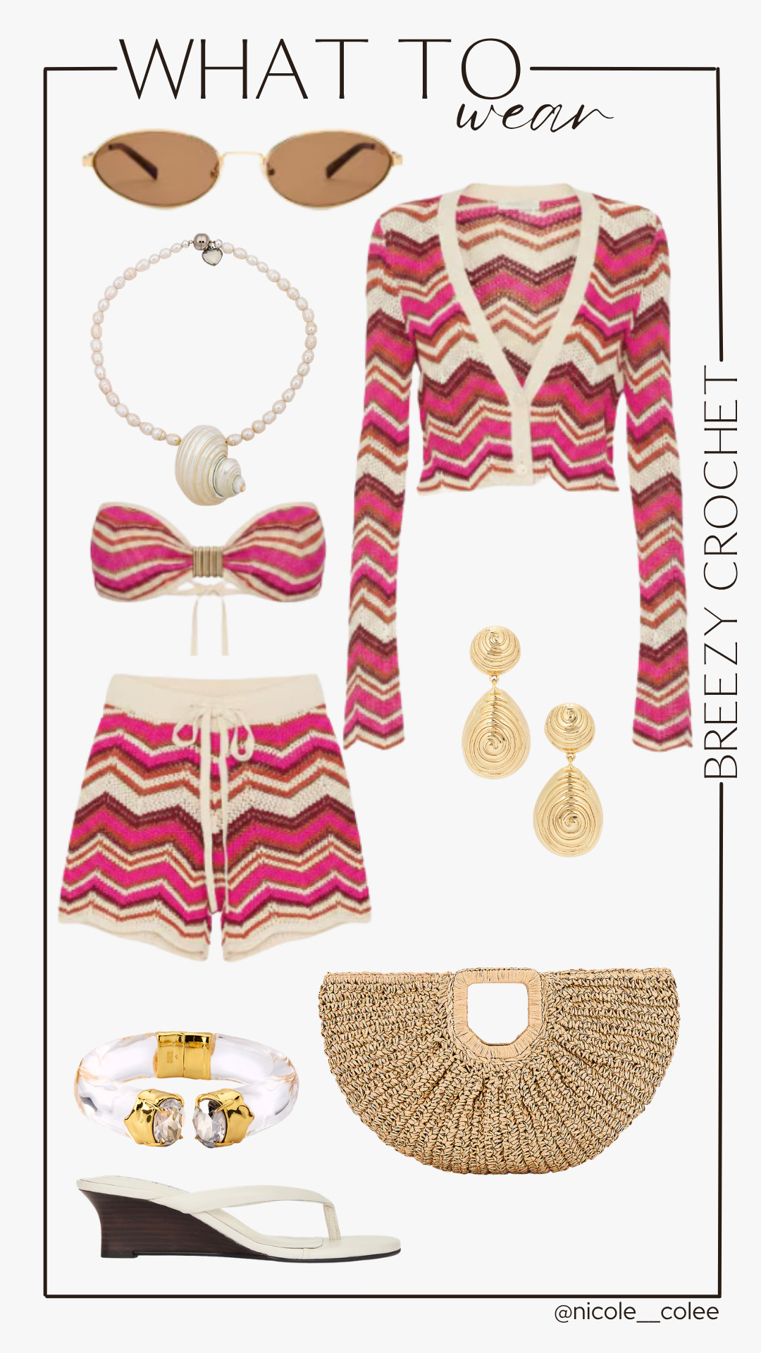 💗 Breezy Crochet Edit

Crochet, shells, raffia, and pinks? Say less. 💗

This dreamy set is giving beach club chic with a side of vacation mode. The kind of outfit that looks just as good poolside as it does heading to lunch after a day in the sun.

Summer perfection. ☀️🐚

#LTKVacation #BeachStyle #ResortWear #SummerFashion #NicoleColeeStyle 

 #LTKdayinmylife #LTKgrwm #LTKootd