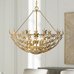 Savoy House Birch 28" Wide Burnished Brass 6-Light Pendant | www.lampsplus.com | Lamps Plus