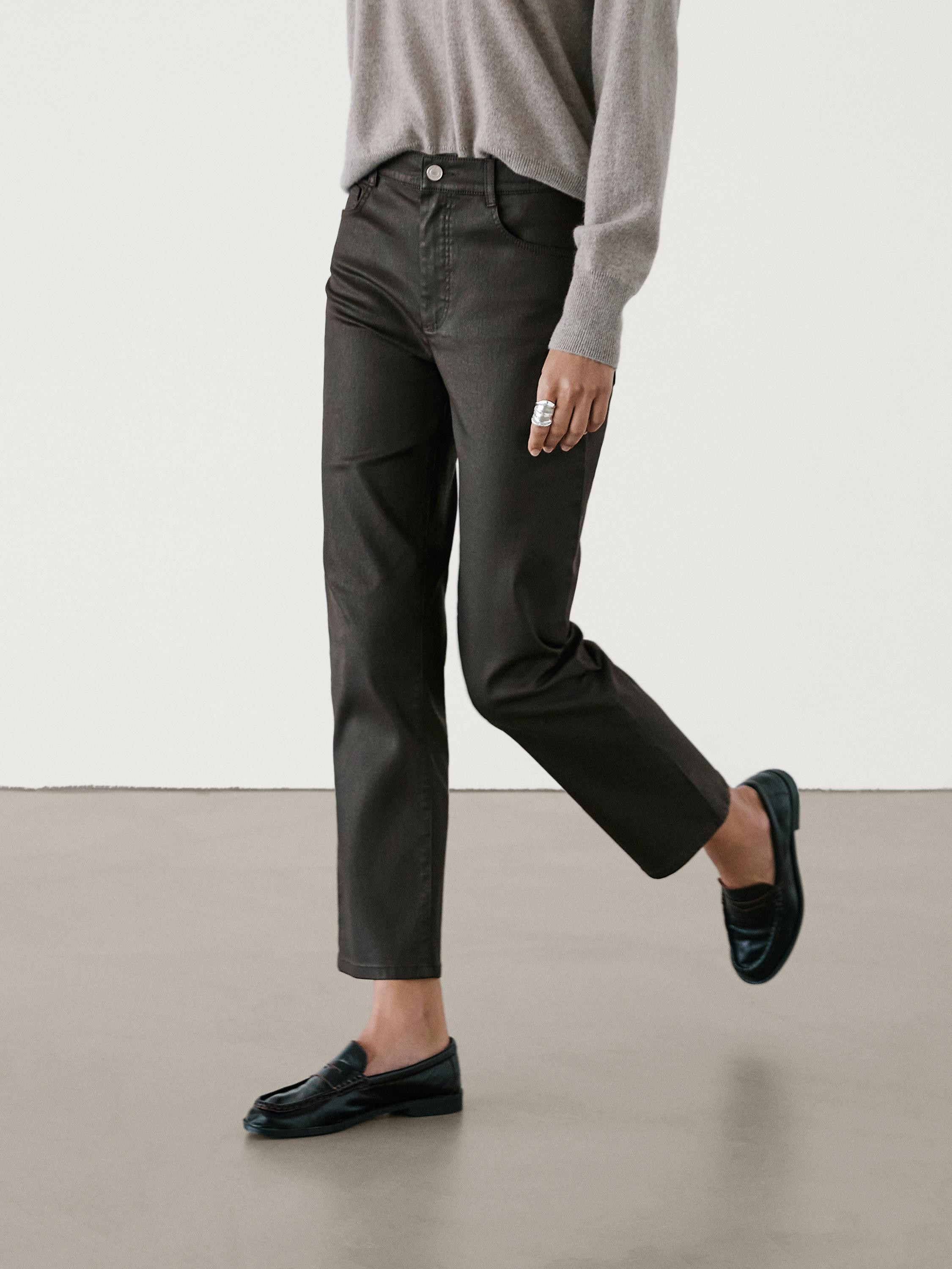Gewachste Straight-Fit-Hose | Massimo Dutti DE