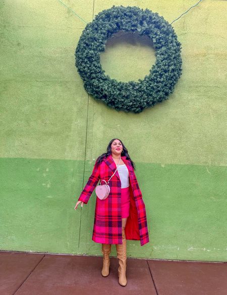 The perfect pink and red plaid coat for the holidays! Wearing an XL in the coat and an XL in the red skort. 

#LTKGiftGuide #LTKSeasonal #LTKHoliday