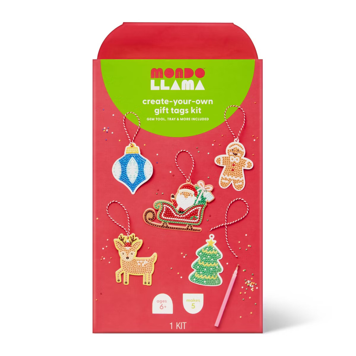 Christmas Craft Gem Art Gift Tags Kit - Mondo Llama™ | Target