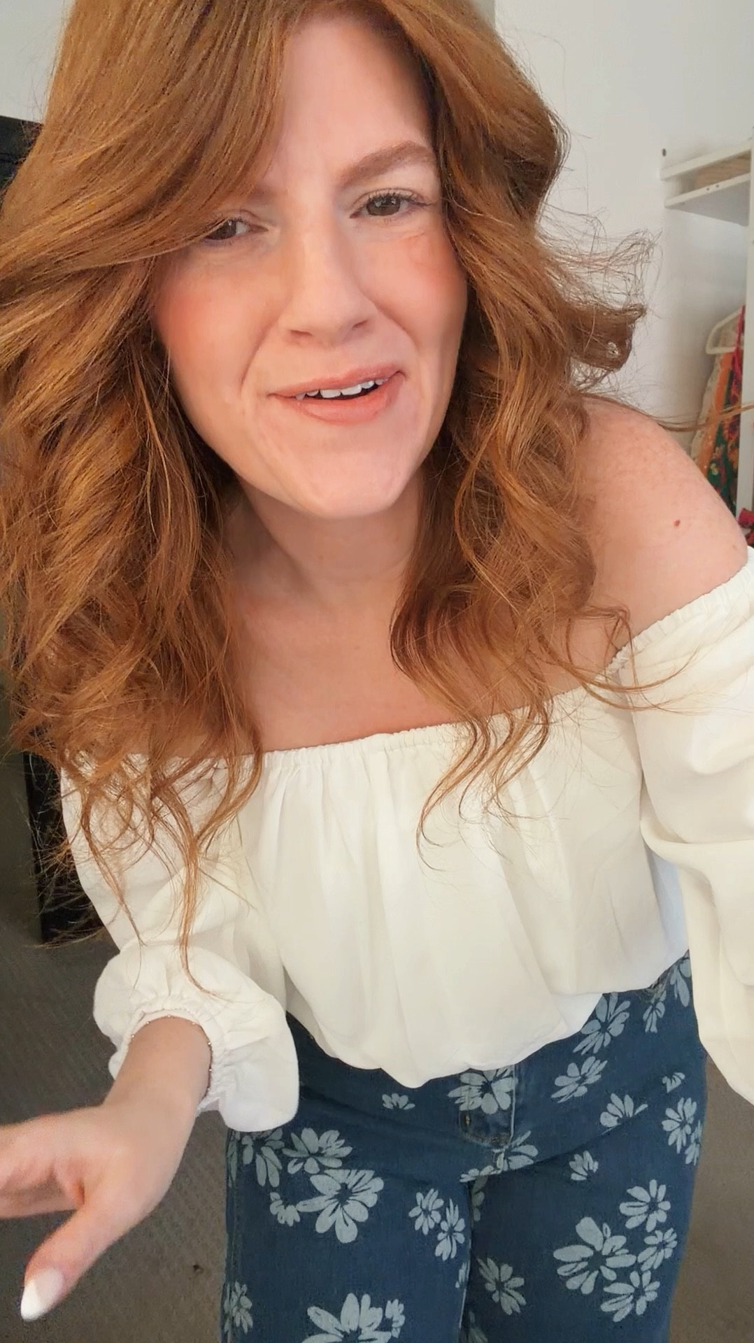 Love these fun jeans! Size medium. Spring outfit. 

#LTKPetite #LTKootd #LTKmomlife