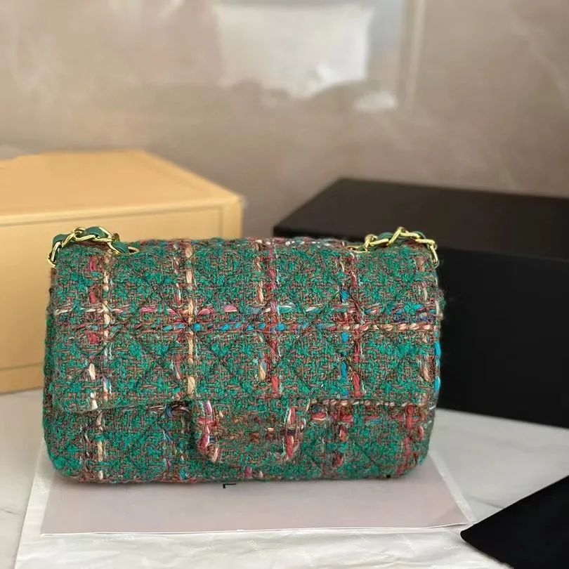 luxury handbag channel mini CF flap crossbody bag shoulder bags lady purses tweed plush wallets s... | DHGate