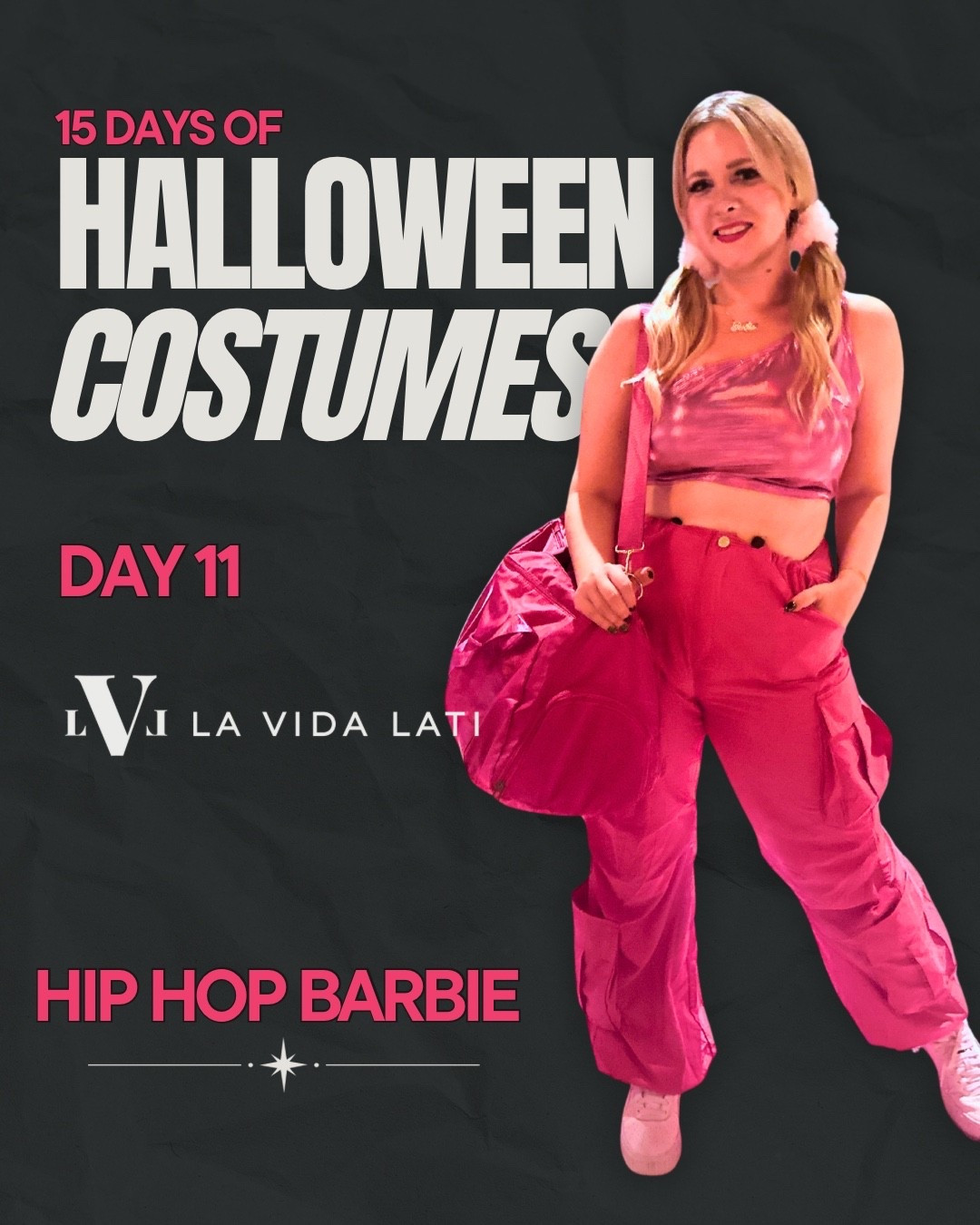 Hip Hop Barbie Costume 💕
Day 11 of 15 Days of Halloween! My look was inspired by the 2002 “Dance ‘n Flex” Barbie 💖 pink cargos, metallic top, fluffy hair ties, and all the Y2K energy. Linked all the pieces to recreate this fun throwback look! #LTKCostumeIdeas #Barbiecore

#LTKMidsize #LTKSeasonal #LTKHalloween