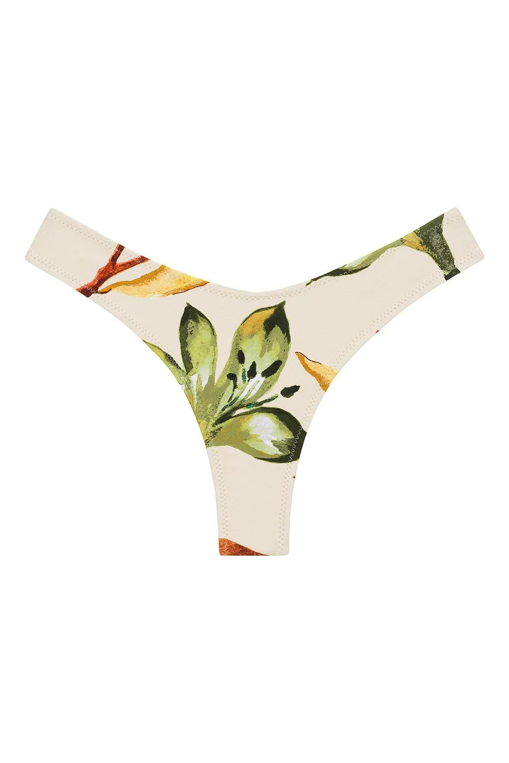 Rooted Floral Added Coverage Lulu (Zig-Zag Stitch) Bikini Bottom | Montce