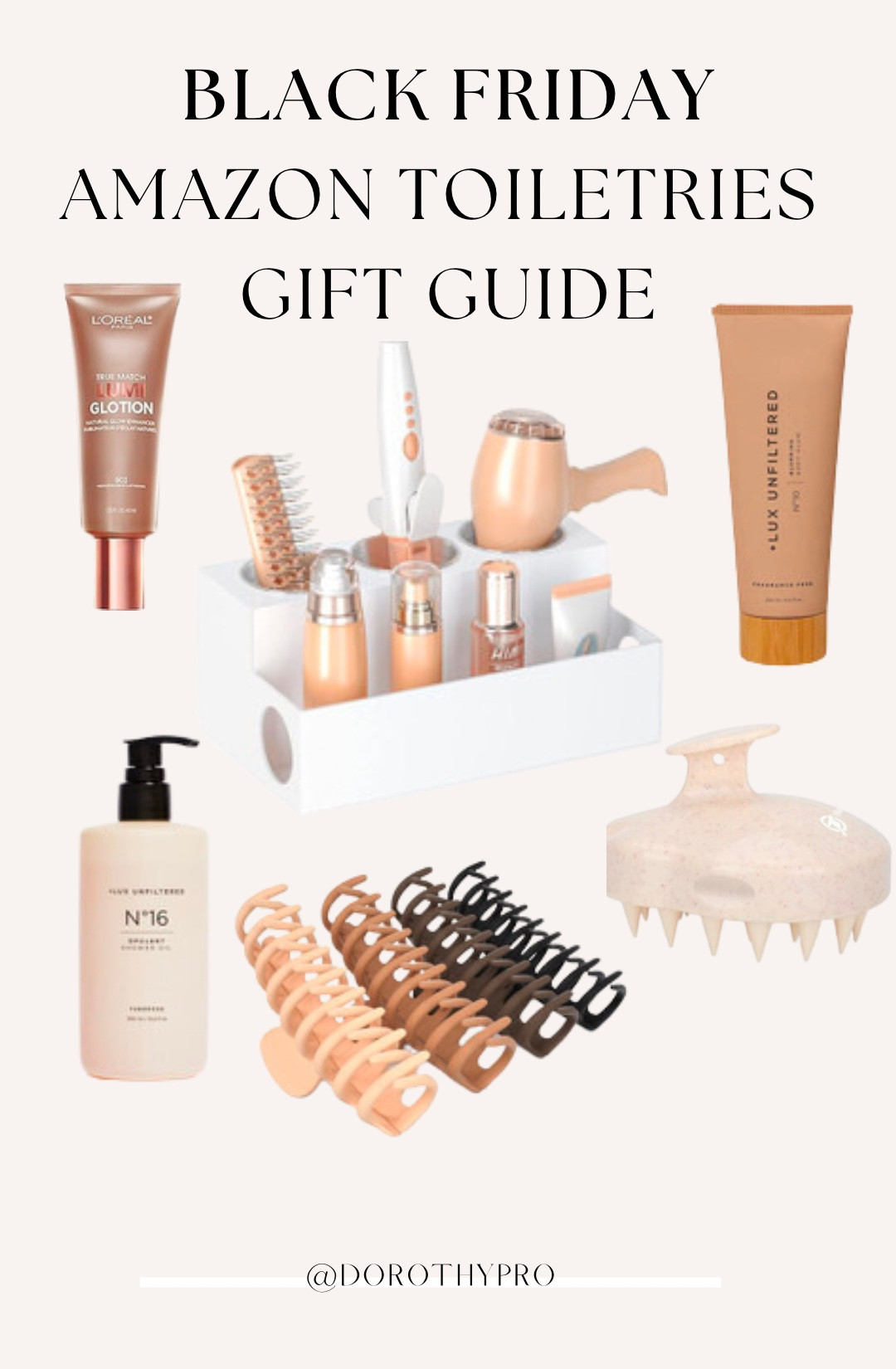 BLACK FRIDAY GIFT GUIDE!! 
Perfect toiletries for you or a gift!! 

Claw clips, shampoo, conditioner, scalp massager, organizer, make up!


#LTKCyberSaleES #LTKCyberSaleFR #LTKGiftGuide