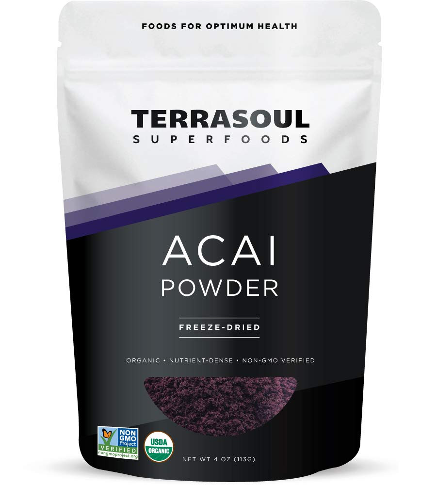 Terrasoul Superfoods Organic Acai Berry Powder, 4 Oz, Freeze-Dried for Freshness, Omega Fats Boos... | Amazon (US)
