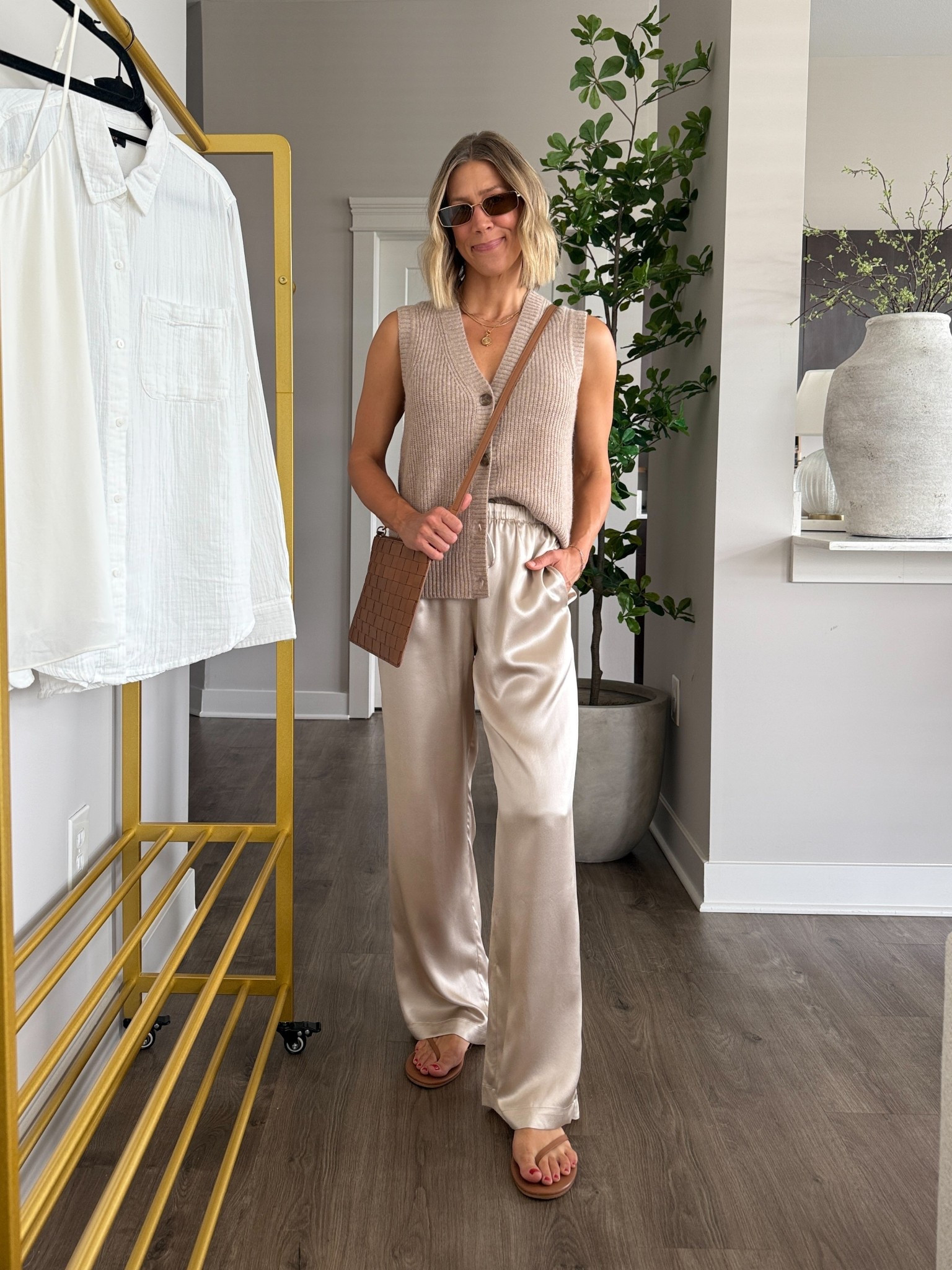 Wearing small cashmere sweater vest, small silk pants

@onequince #quincepartner

#LTKStyleTip #LTKFindsUnder100 #LTKFindsUnder50