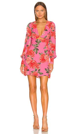 Castiel Mini Dress in Pink Bouquet | Revolve Clothing (Global)