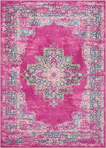 Nourison Passion Traditional Bright Colorful Area Rug, 5'3"X7'3", FUCHSIA | Amazon (US)