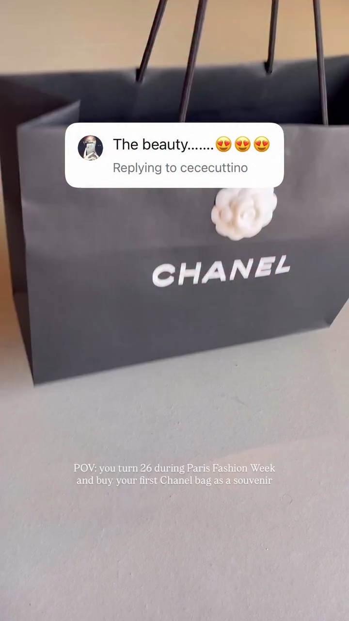 I went into the @chanelofficial boutique in Paris fully planning on buying a classic black bag for my 26th birthday, but when my sales associate mentioned this color was rare and doesn’t come around often, I trusted my gut and went for it 🤍 It felt especially meaningful doing this on my very first trip to Paris during Paris Fashion Week in 2023, a city and moment I had dreamed about for so long. After all the hard work, choosing a color that’s not too brown but not too tan felt timeless and wearable, and buying a Chanel bag in Paris is a memory I’ll always associate with celebrating myself, embracing the unexpected, and experiencing Paris the way I always imagined 🤭✨

#chanelbag #chanelunboxing #chanelclassic #chaneladdict #luxuryfashion