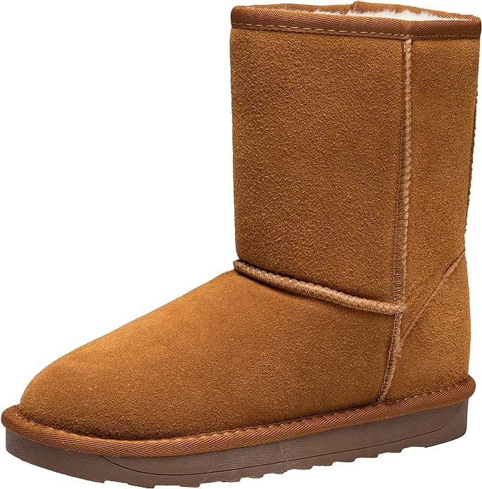 Jeossy Women's 9688 Leather | Winter Snow Boots Warm | Knee High+Mid Calf Plush Fuzzy | Tall Shoe... | Amazon (US)