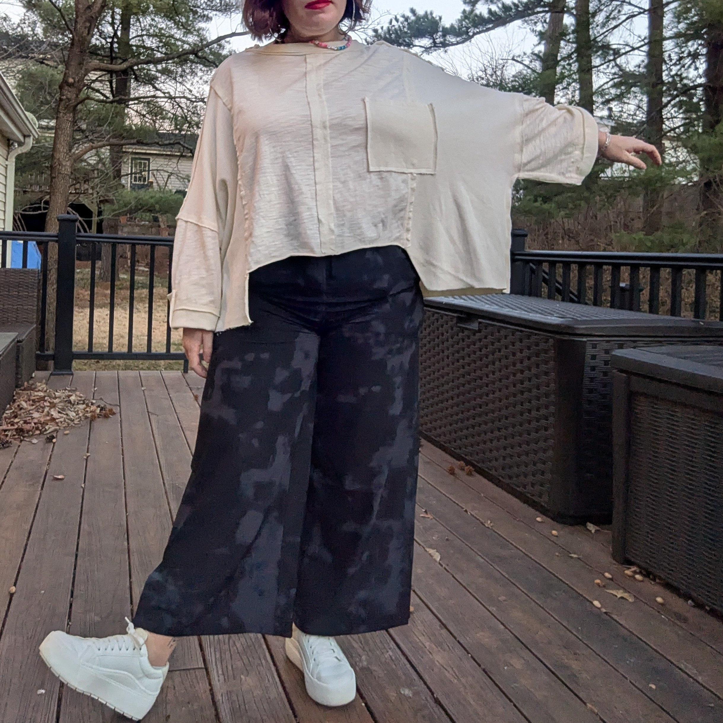 Top oversized fit, pants smaller size, shoes tts

#LTKActive #LTKMidsize #LTKPetite