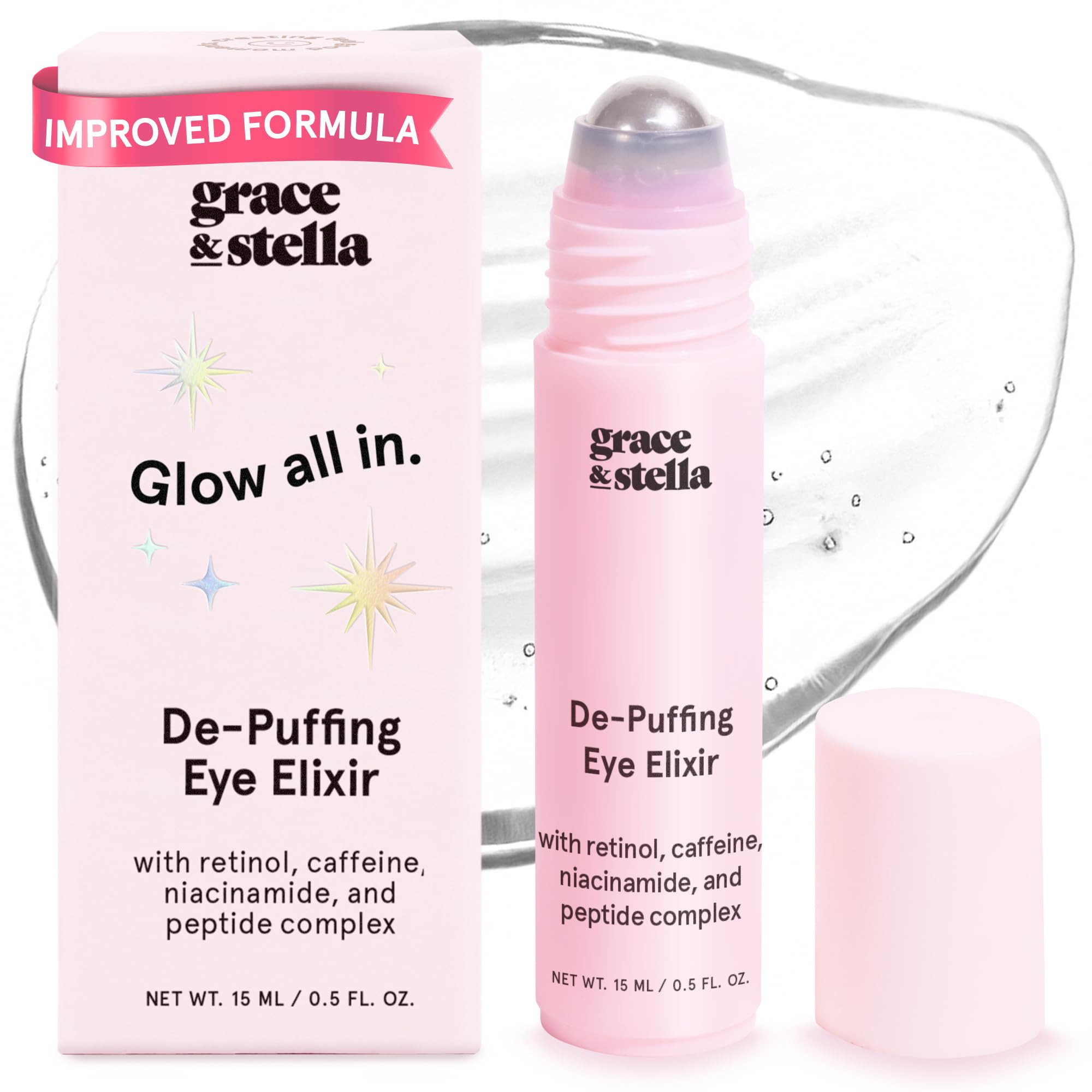grace & stella Under Eye Brightener Roller - Airplane Travel Essentials - Travel Size Toiletries ... | Amazon (US)