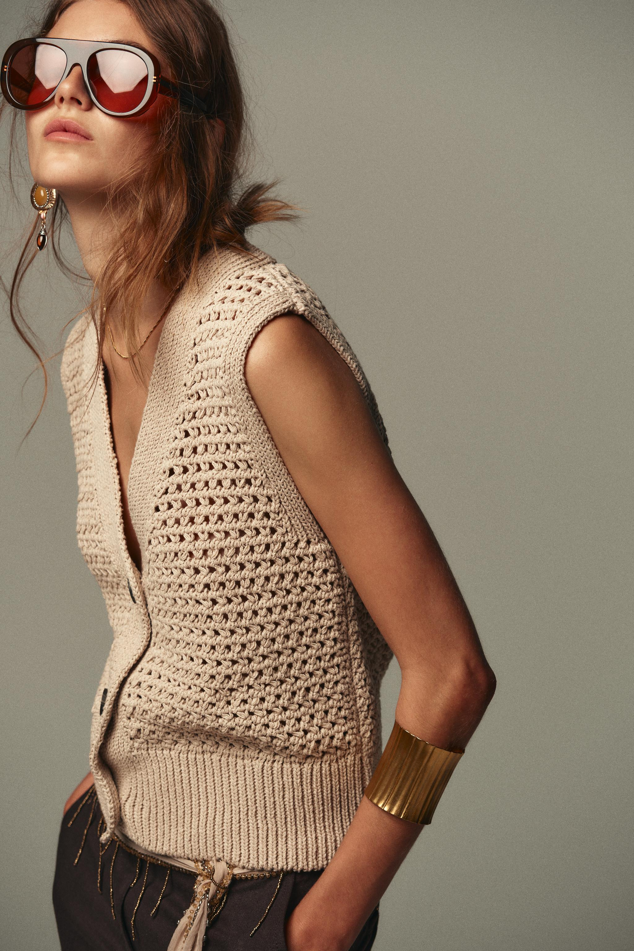 OPEN KNIT VEST | Zara US