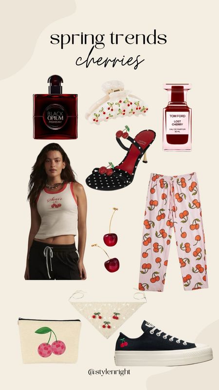 Spring trends: Cherries!🍒 

Cherry. Cherry perfume. Cherry shirt. Cherry accessories. Cherry shoes. 

#LTKSeasonal #LTKbeauty #LTKstyletip