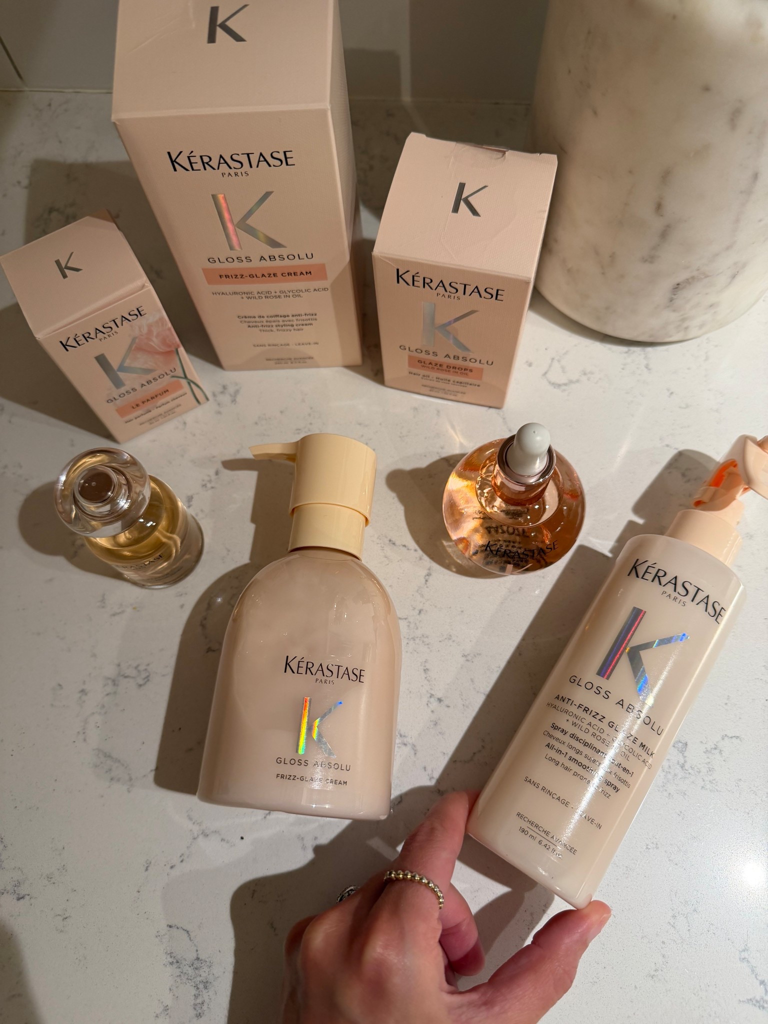 The kerastase gloss absolu line is AMAZING!!! We used it at my hair appointment tonight and I came home with all of it! My hair has never been so soft shiny and frizz free — literally mind blown! And the scent is stunnnnning 

#LTKselfcare #LTKMothersDay #LTKBeauty