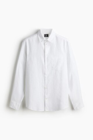 H & M - Leinenhemd Regular Fit - Weiß - Herren | H&M (DE, AT, CH, NL, FI)