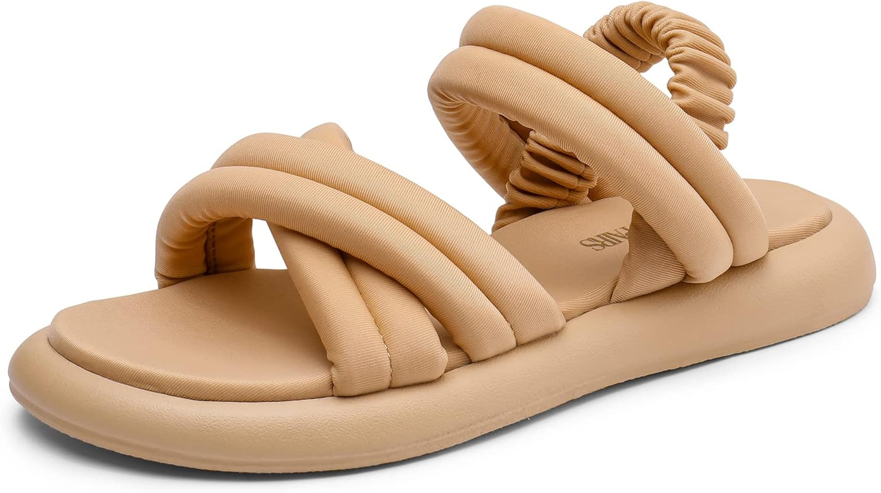 DREAM PAIRS Women's Strappy Cross Straps Flat Sandals Slip On Open Toe Comfot Slides for Summer | Amazon (US)