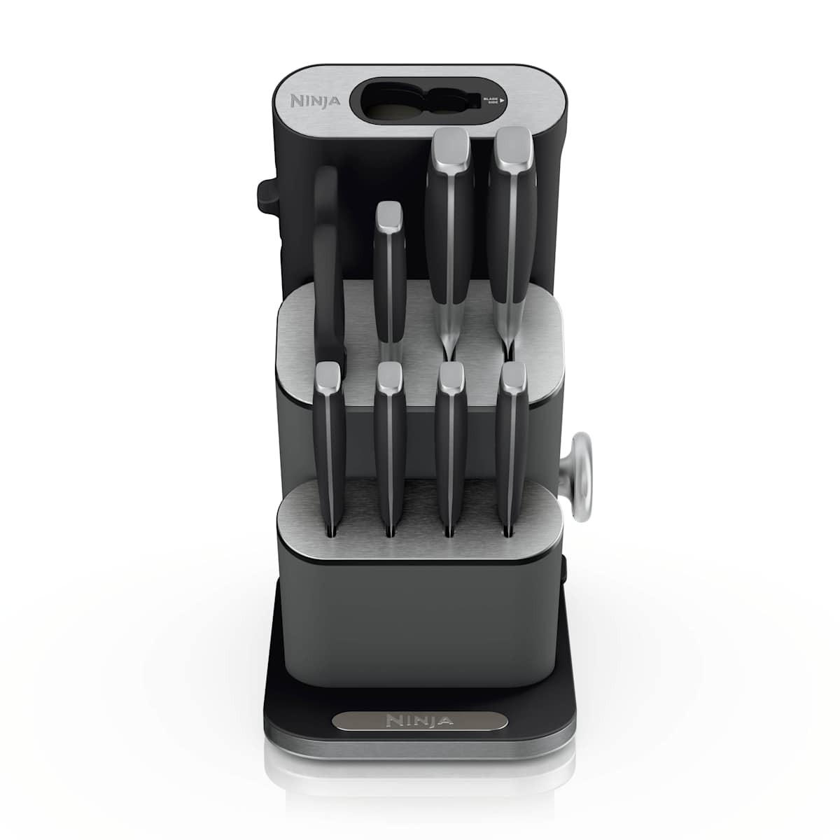 Ninja NeverDull 10-Piece German Steel Knife Set with Removable Sharpener in Black | NK32010BK1 | SharkNinja | SharkNinja