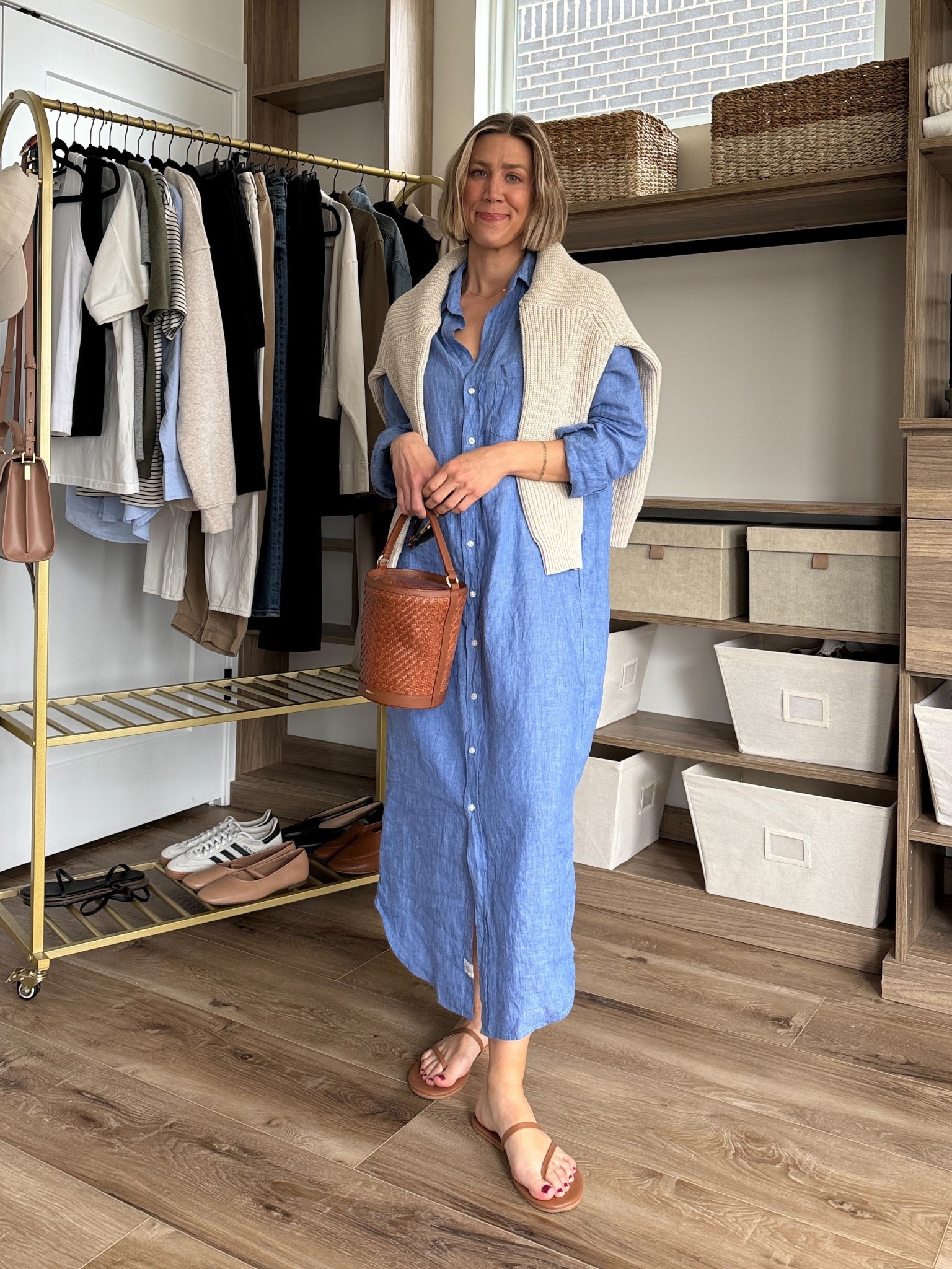 Wearing small shirt dress, small cardigan, sandals tts

#LTKFindsUnder50 #LTKFindsUnder100 #LTKStyleTip