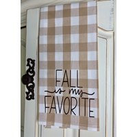 Fall Is My Favorite Buffalo Check Plaid Heavyweight Cotton Dish Towel | Etsy (US)
