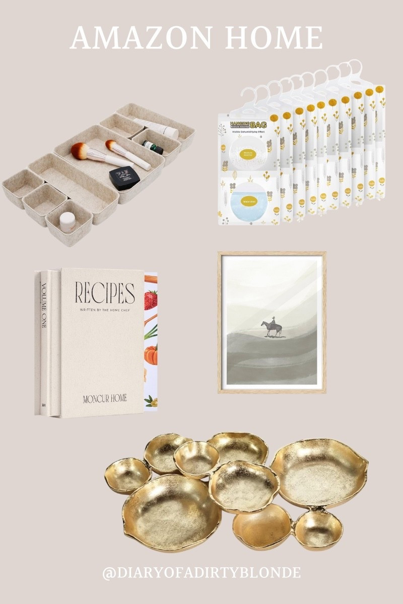 ✨ Amazon Home Favorites ✨
Organize + elevate your space with these chic Amazon finds: linen drawer organizers for makeup + office supplies, space-saving hanging dehumidifier bags, neutral recipe books, modern wall art + gold decorative bowls. Perfect for stylish + functional home updates! 🏡 #AmazonHome #AmazonFinds #HomeOrganization #NeutralHomeDecor #AmazonFavorites #ModernHomeDecor

#LTKFindsUnder100 #LTKHome #LTKStyleTip