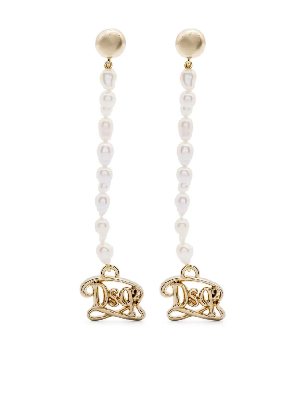 logo-plaque dangle earrings | Farfetch Global