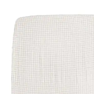 Little Unicorn Premium Crib Sheet | Breathable & Super-Soft Muslin Fabric (Tan Gingham) | Amazon (US)
