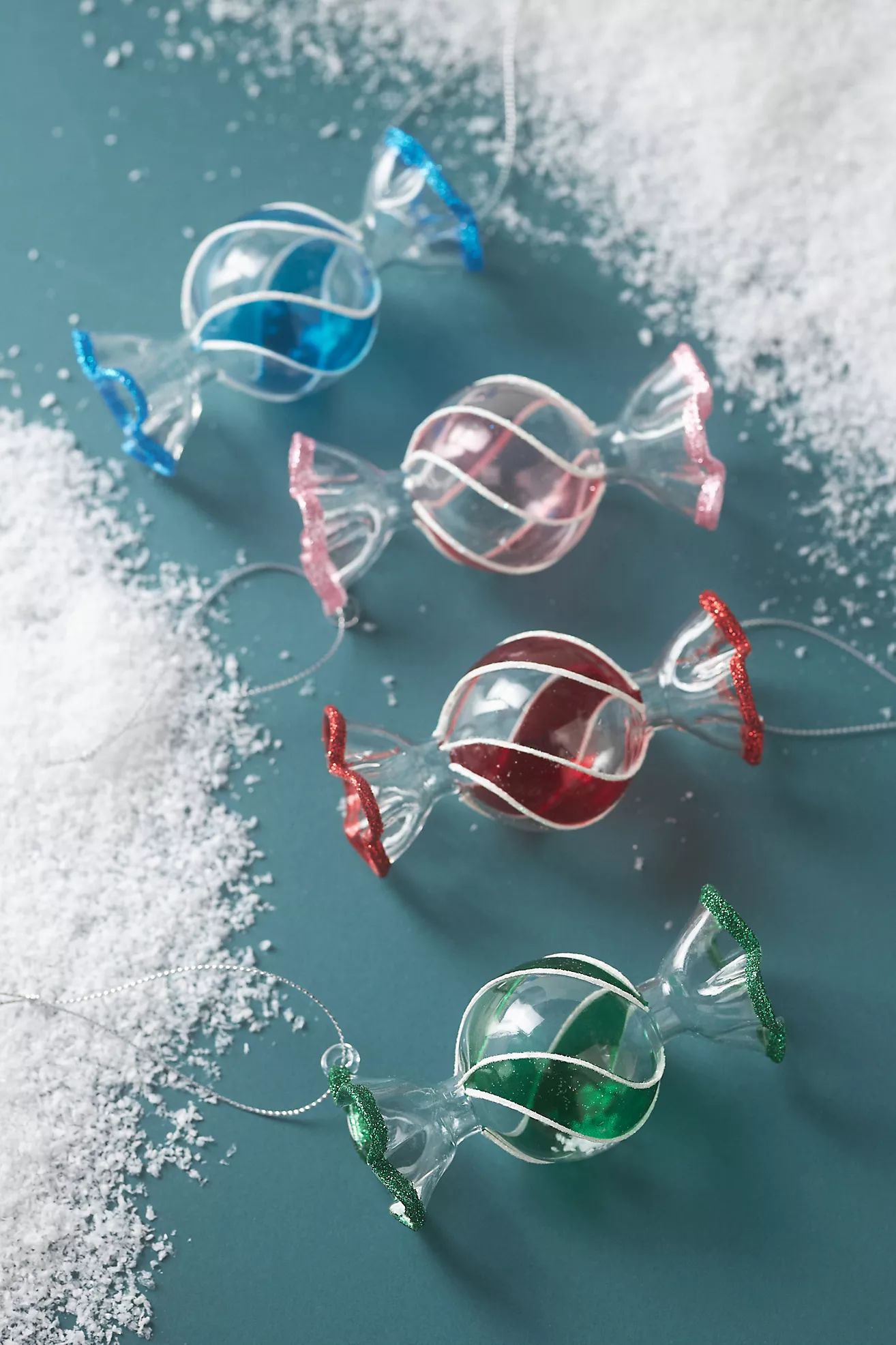 Handpainted Glass Candy Ornaments, Set of 4 | Anthropologie (US)