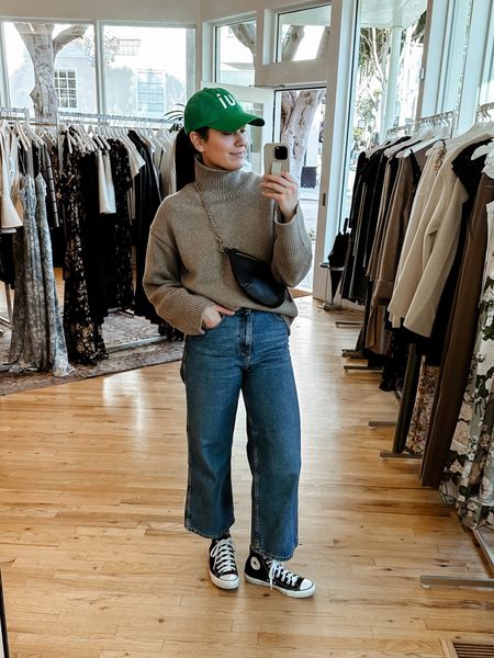 Get 15% off your first AbbyAlley purchase with Aimee15! Winter shopping outfit in ClareV and Alex Mill. Jeans are the Le Crop style from Sezane. I sized up in the jeans and sweater but stayed true to size in the converse.

#LTKfindsunder100 #LTKHoliday #LTKSeasonal