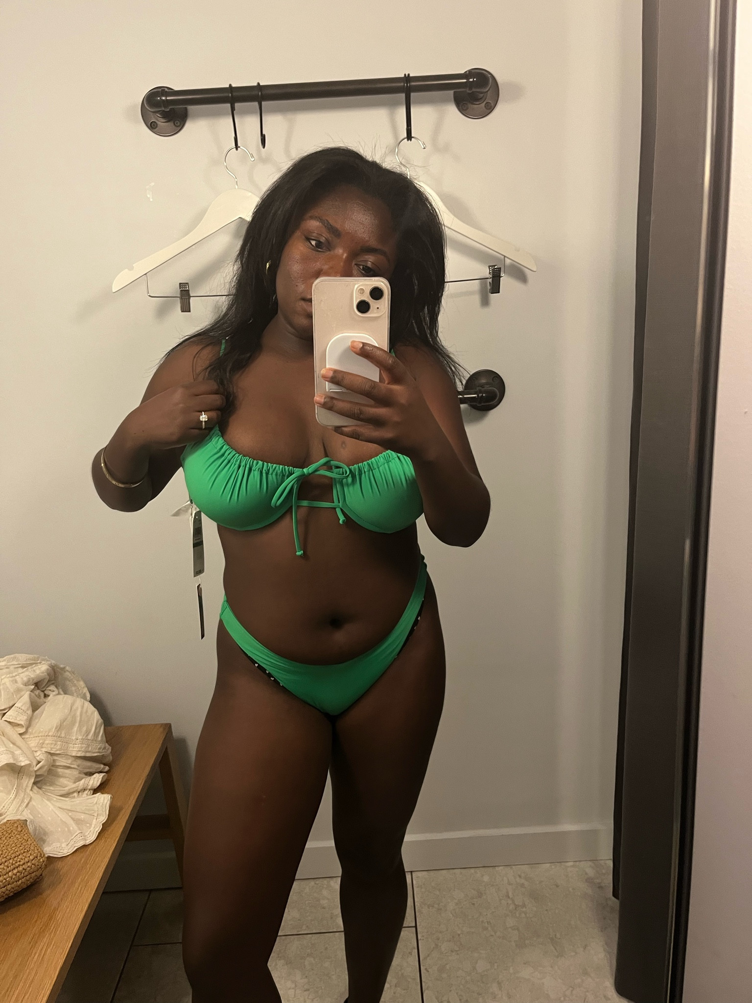 Bikini from Everything But Water. This top is so supportive and the bottoms are really flattering 
Wearing large top and small bottom

#LTKSeasonal #LTKunder100 #LTKswim