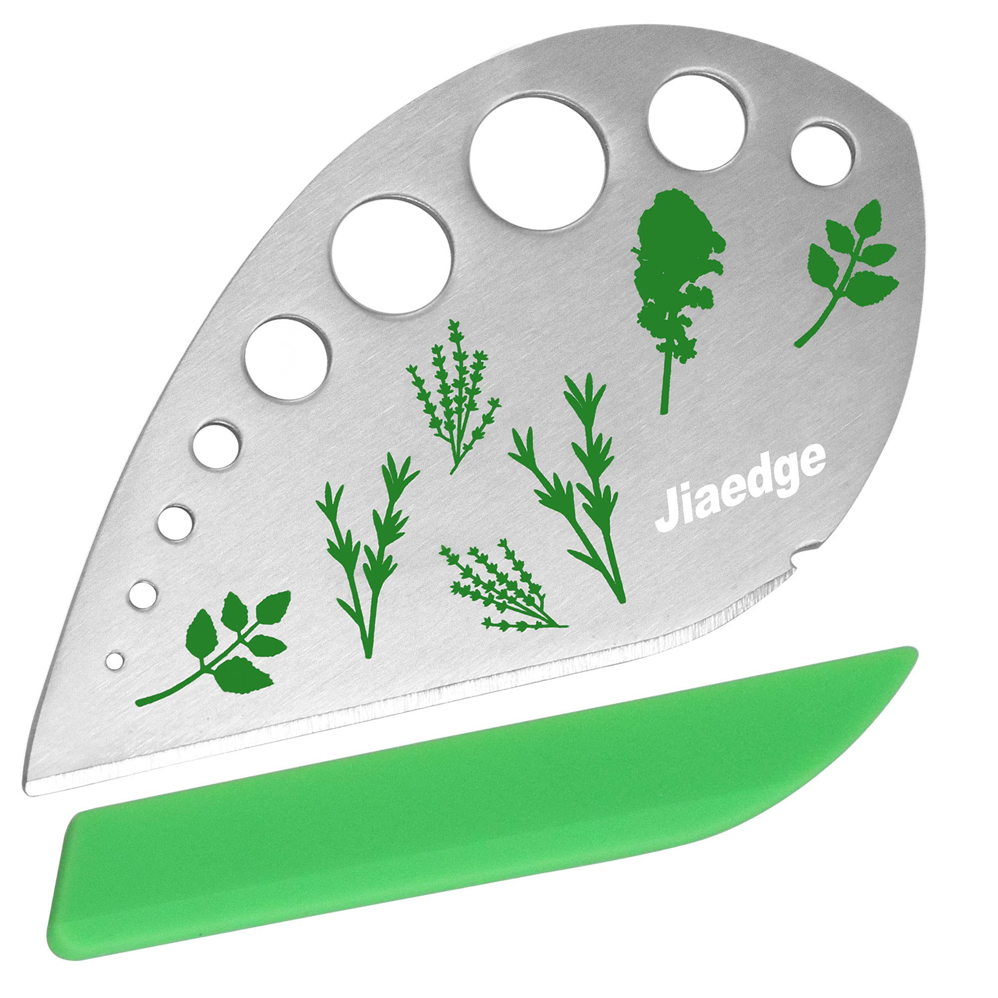 Herb Stripper, Jiaedge Green 9 holes Stainless Steel Kitchen Herbs Leaf Stripping Tool, Metal Her... | Amazon (US)