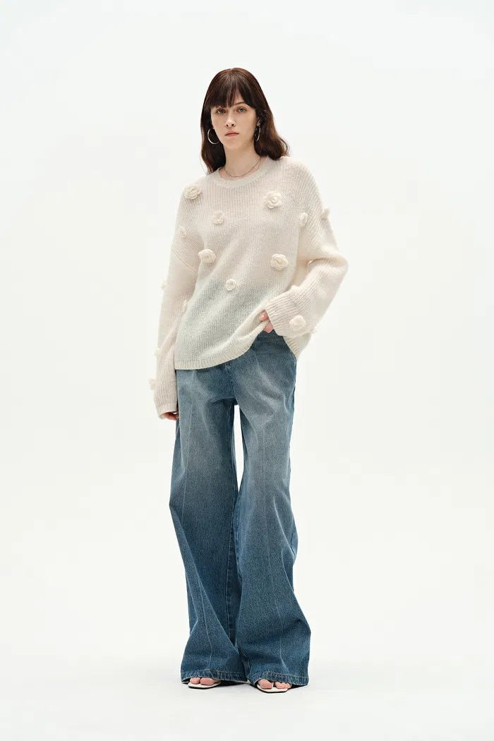 Sally Knit Sweater in Angora Mohair | Fabrique